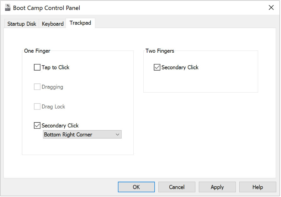 Set Trackpad Options In Windows With Boot Camp On Mac